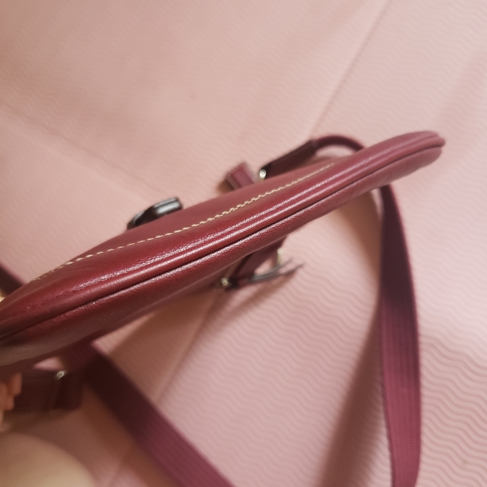 Y2K Vintage Coach Hamilton Swingpack – Burgundy Leather Crossbody - Picture 7 of 13